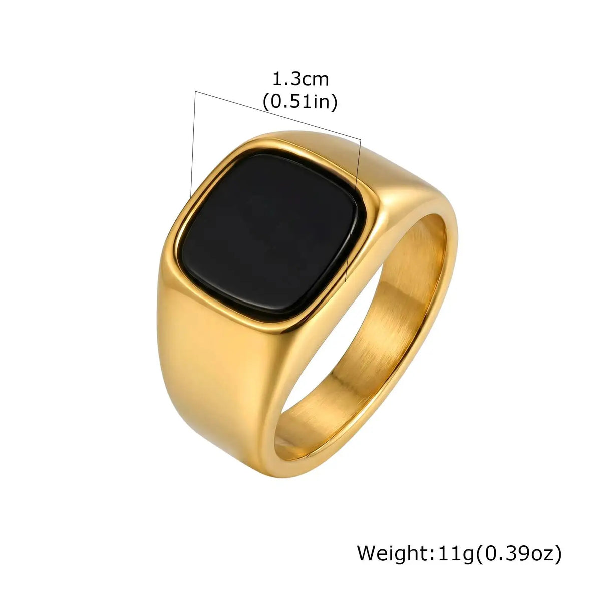 El Patrón — Stone Inlay Signet Ring