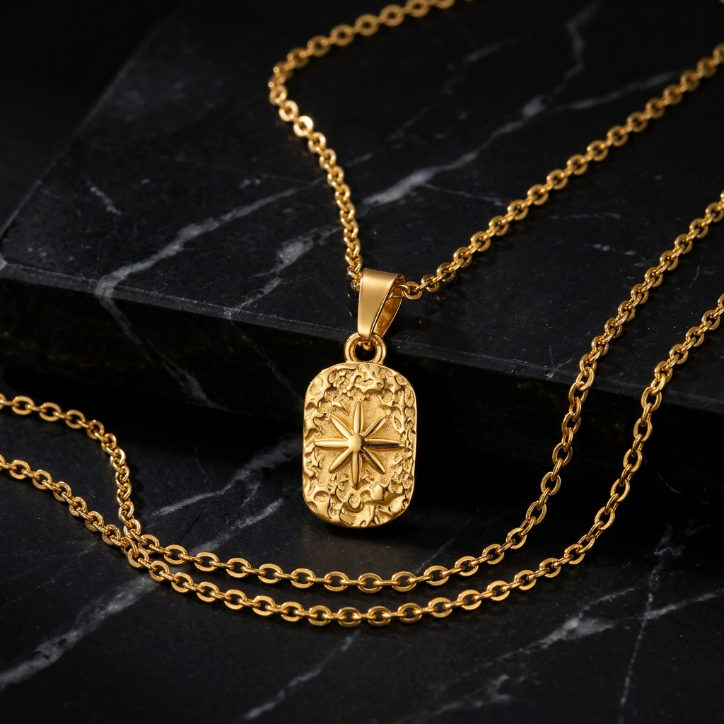 El Norte necklace in cinematic El Cartel styling