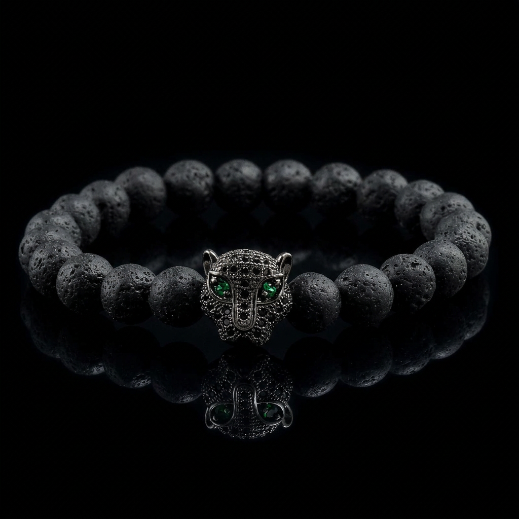 Gato de la Fortuna — Leopard Head Bracelet