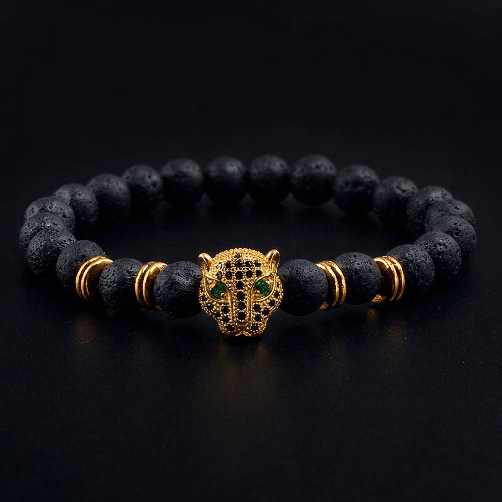Gato de la Fortuna — Leopard Head Bracelet
