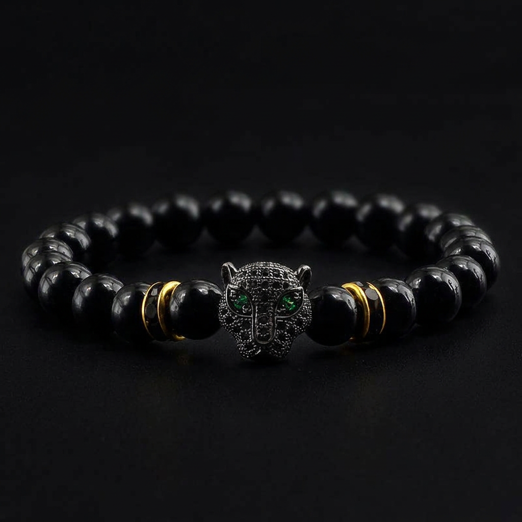 Gato de la Fortuna — Leopard Head Bracelet