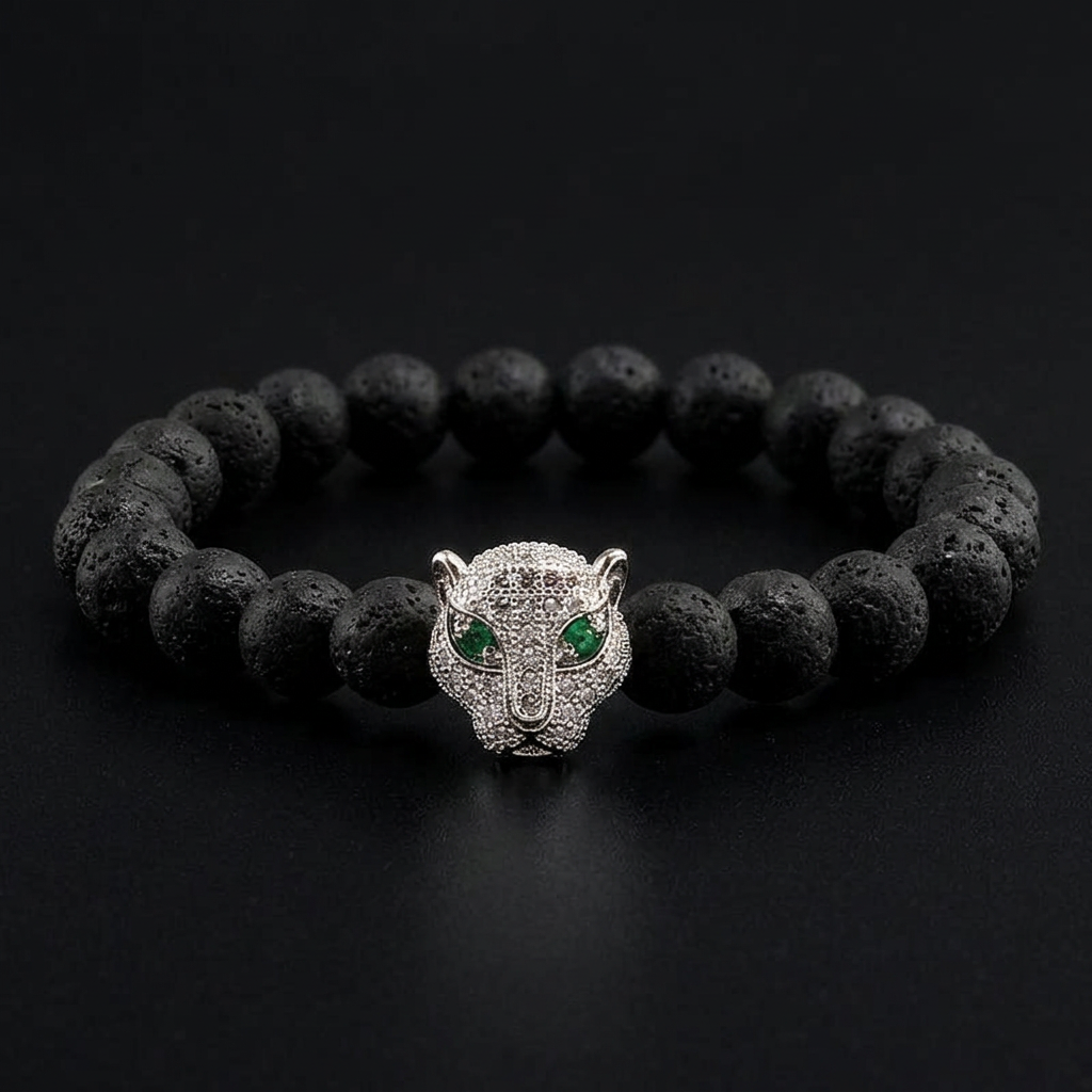 Gato de la Fortuna — Leopard Head Bracelet