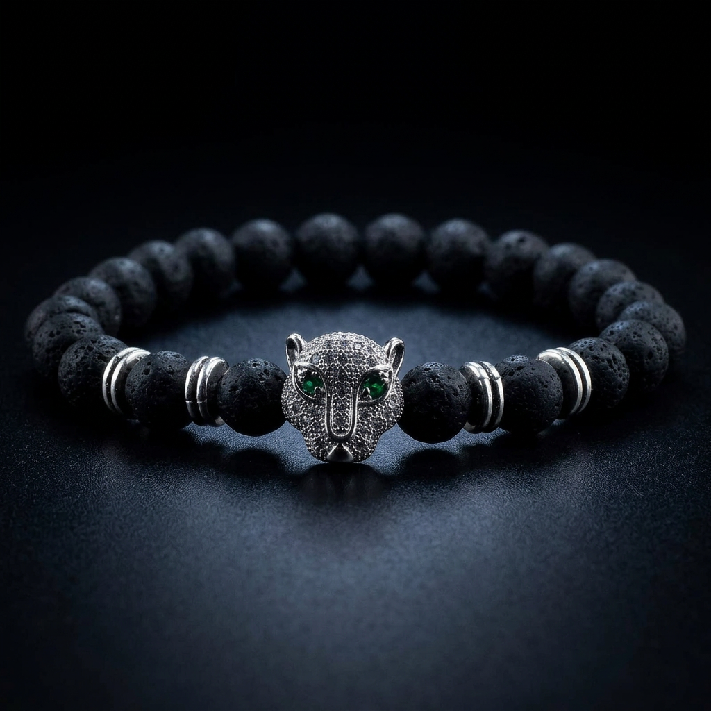Gato de la Fortuna — Leopard Head Bracelet