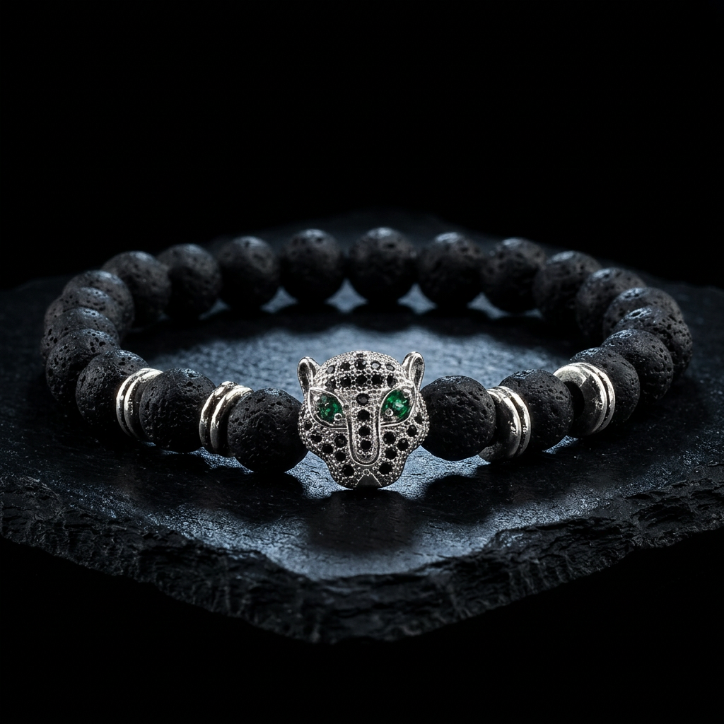 Gato de la Fortuna — Leopard Head Bracelet