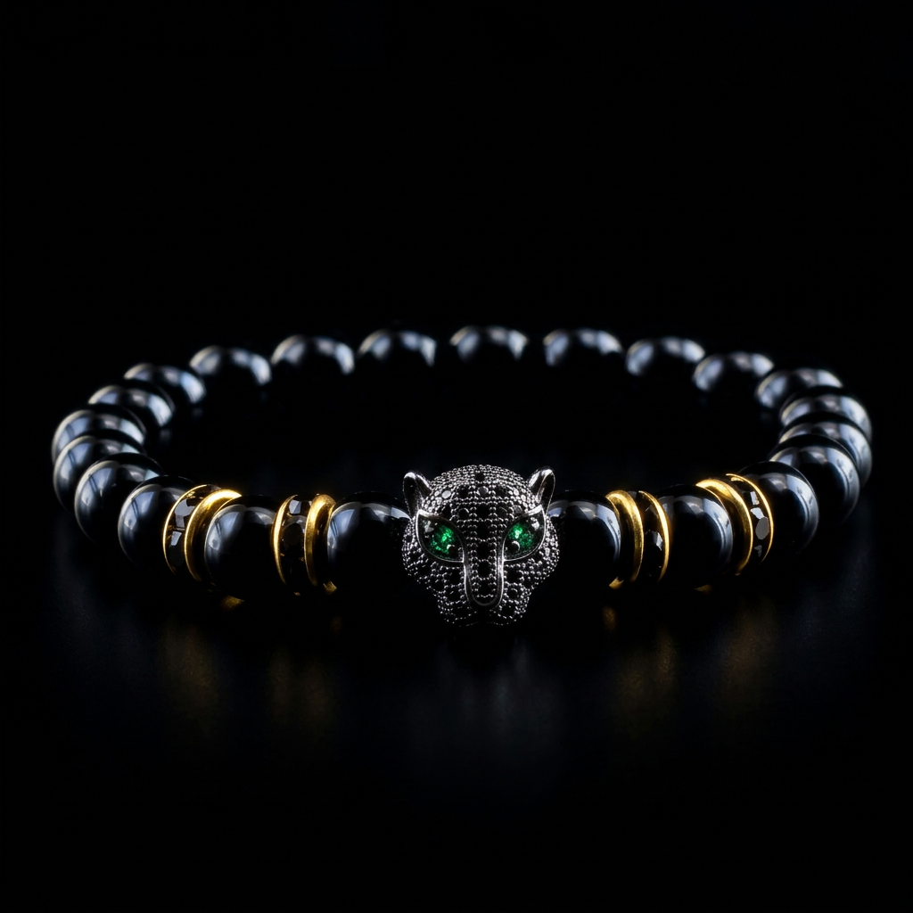 Gato de la Fortuna — Leopard Head Bracelet