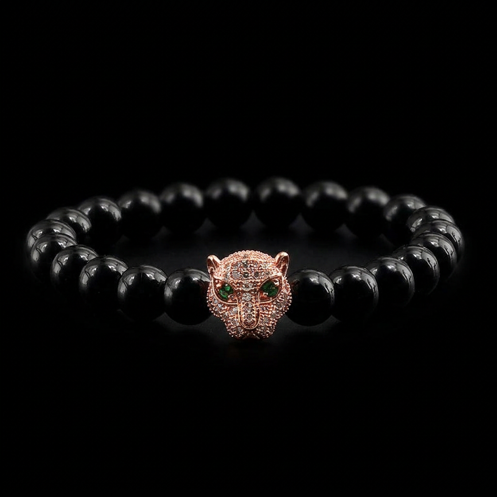 Gato de la Fortuna — Leopard Head Bracelet