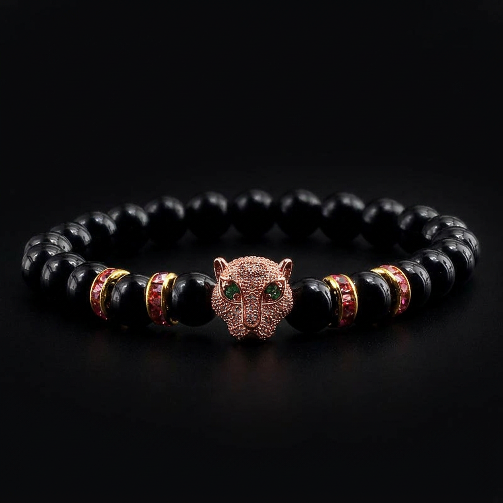 Gato de la Fortuna — Leopard Head Bracelet
