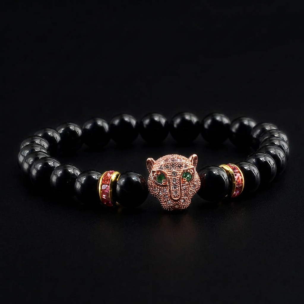 Gato de la Fortuna — Leopard Head Bracelet