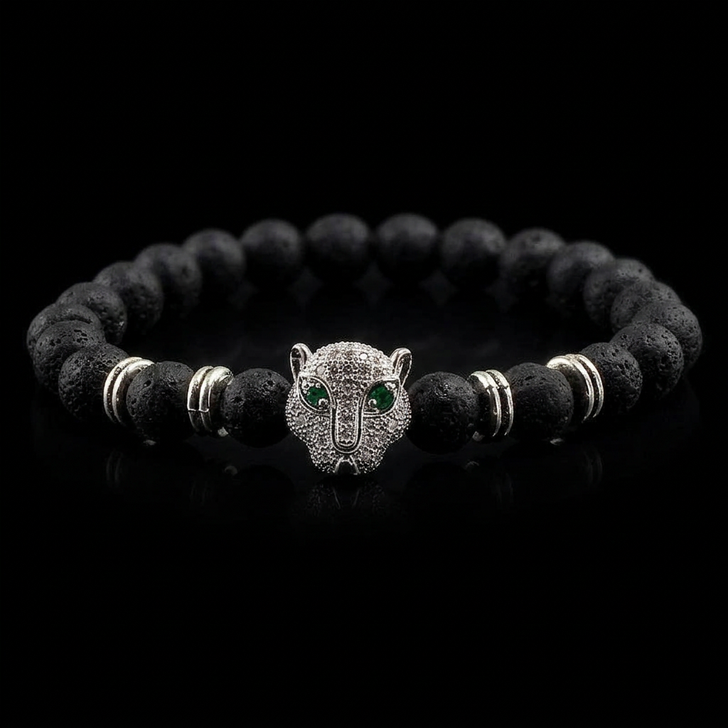 Gato de la Fortuna — Leopard Head Bracelet