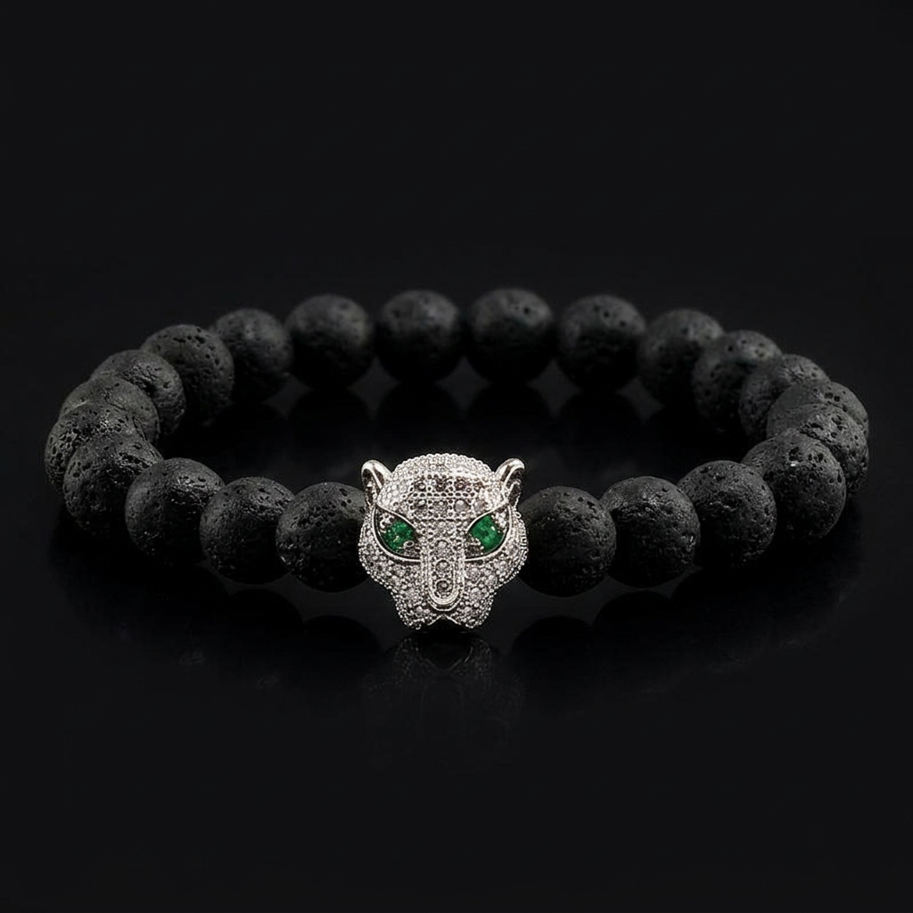 Gato de la Fortuna — Leopard Head Bracelet