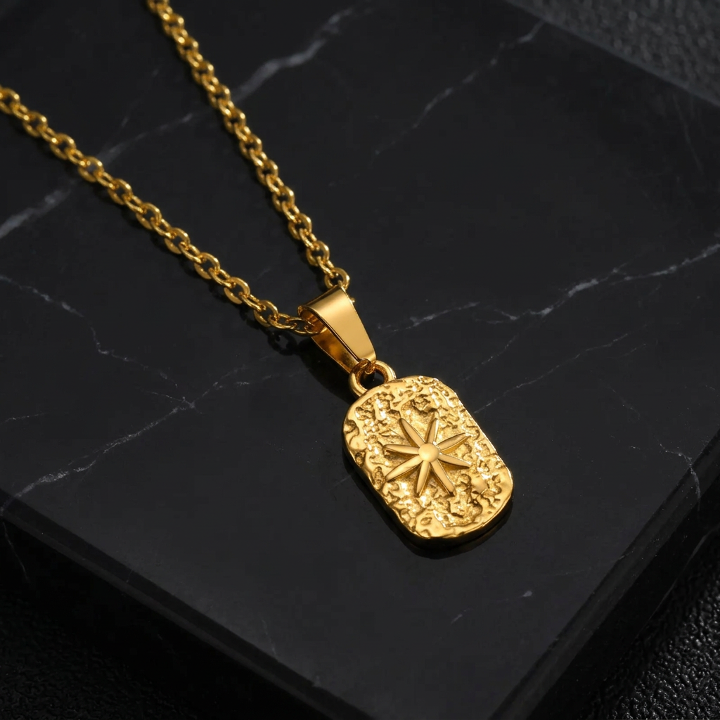 Single pendant on black marble