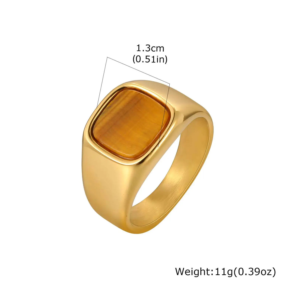 El Patrón — Stone Inlay Signet Ring
