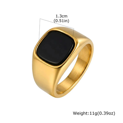 El Patrón — Stone Inlay Signet Ring