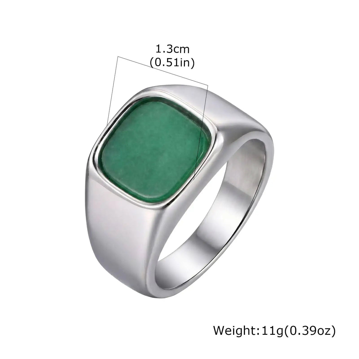 El Patrón — Stone Inlay Signet Ring