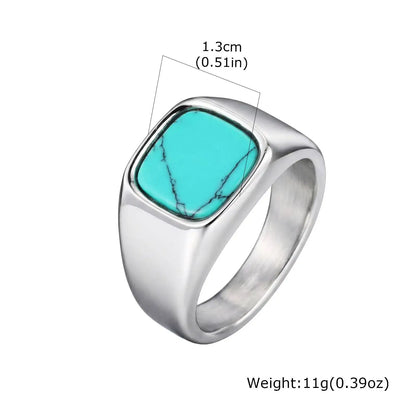 El Patrón — Stone Inlay Signet Ring