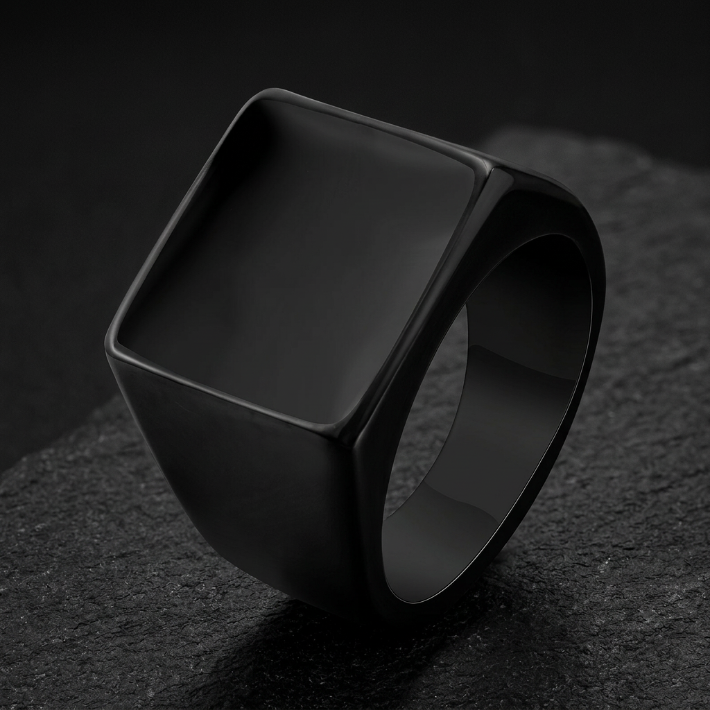 El Sello — Black Square Signet Ring