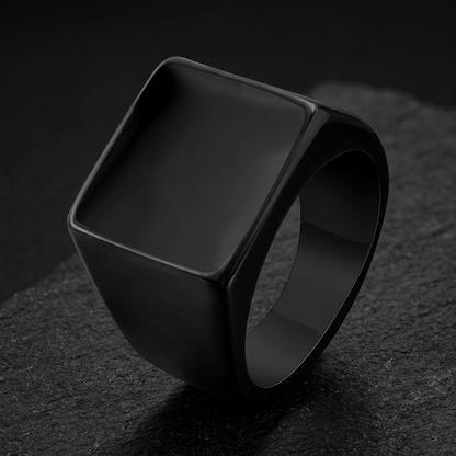 El Sello — Black Square Signet Ring