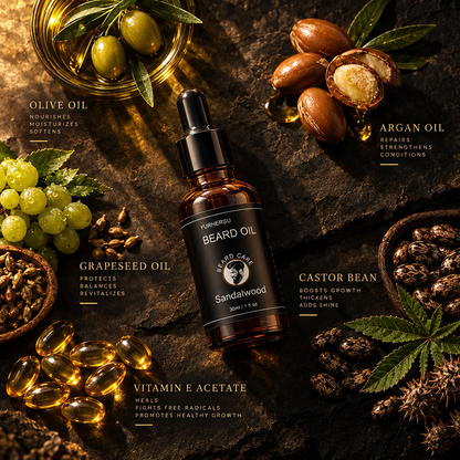 Beard & Grooming Oil — Sandalwood 30ml