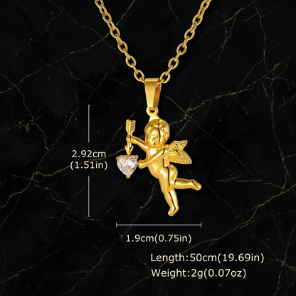 Cupid necklace measurements in Cartel style