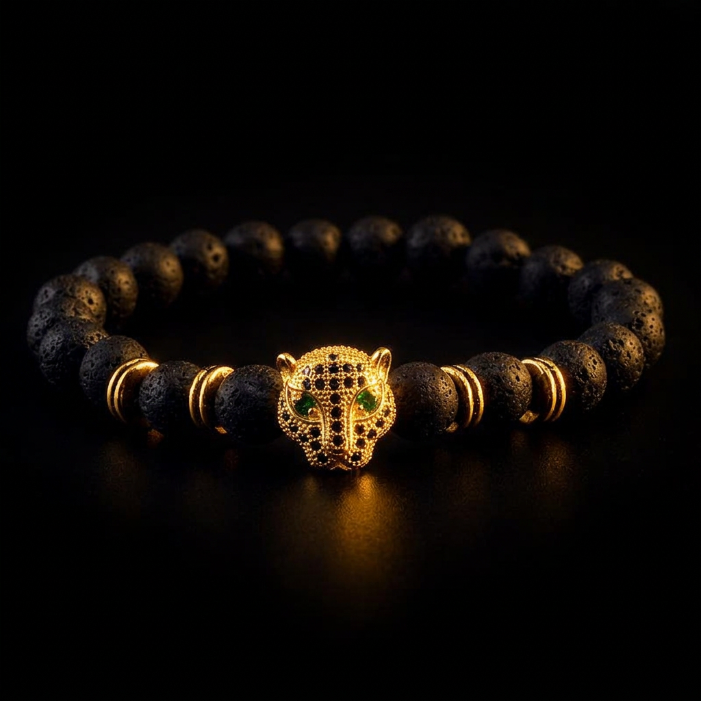 Gato de la Fortuna — Leopard Head Bracelet