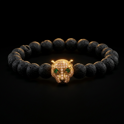 Gato de la Fortuna — Leopard Head Bracelet