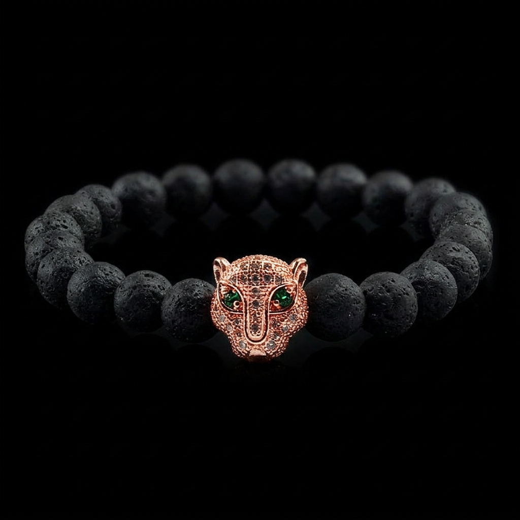 Gato de la Fortuna — Leopard Head Bracelet