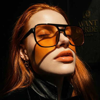 El Cartel Vintage Sunglasses - Redhead lifestyle shot