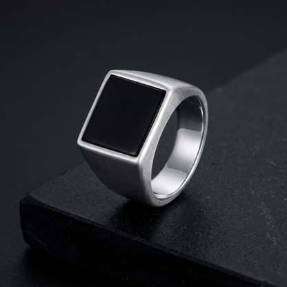 El Sello — Black Square Signet Ring