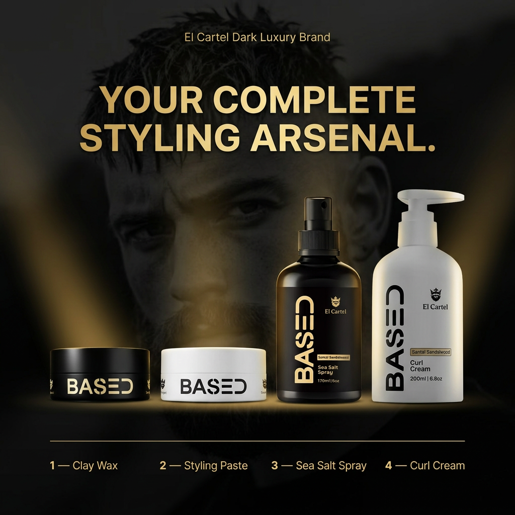 Hair Styling Collection — Wax, Clay, Sea Salt & Curl