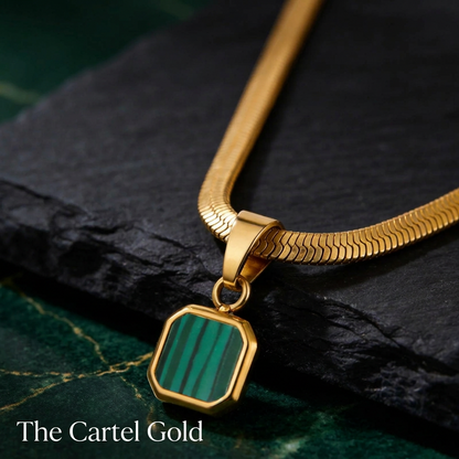 The Obsidian — Square Stone Pendant Necklace