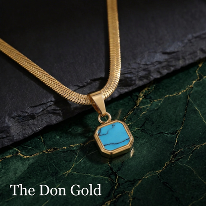The Obsidian — Square Stone Pendant Necklace